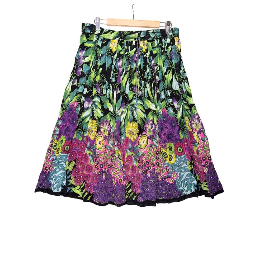 Vintage 90s take two multicolor peasant skirt 100% cotton petite large boho